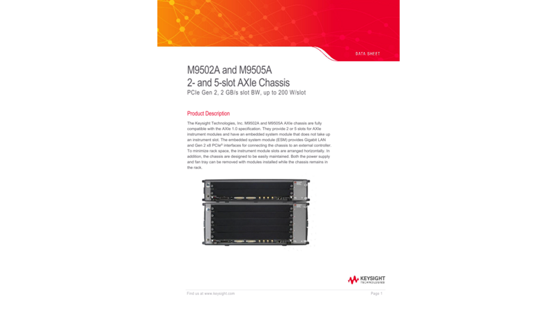 M9502A and M9505A 2- and 5-slot AXIe Chassis